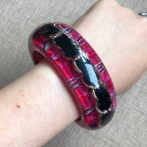 CHANEL Jewelry - Chanel tweed and chain bangle CHANEL Jewelry - Chanel tweed and chain bangle